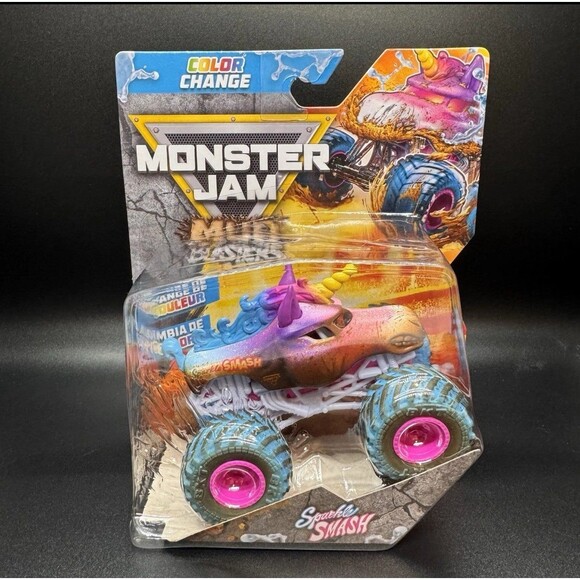 Monster Jam Sparkle Smash Mud Blaster Color Change & Sparkle Smash Series 43 Lot - Picture 2 of 5